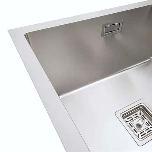 Кухонная мойка Platinum Handmade 780x440x230 L нержавейка (квадратный сифон, 3.0/1.0), Нержавеющая сталь - фото 5