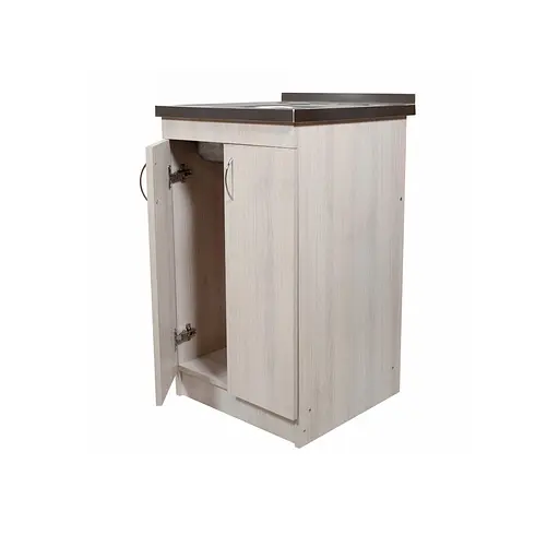 Тумба в комплекті з нержавіючою мийкою для кухні ЛДСП 50х50х83 см Дуб Молочний (52866-01160) - фото 3