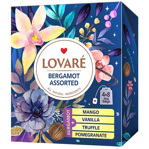 Уцінка. Чай чорний Lovare Bergamot Assorted 64 г (32 шт. х 2 г) (881158) - фото 1