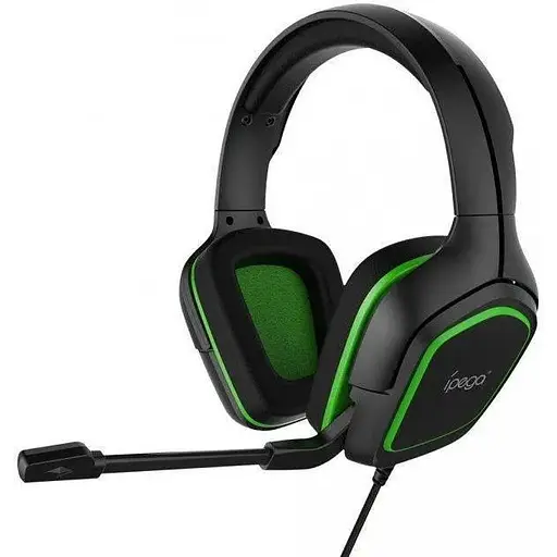 Дротова гарнітура iPega Gaming PG-R006G, 3.5mm, Noice Reduction, black-green