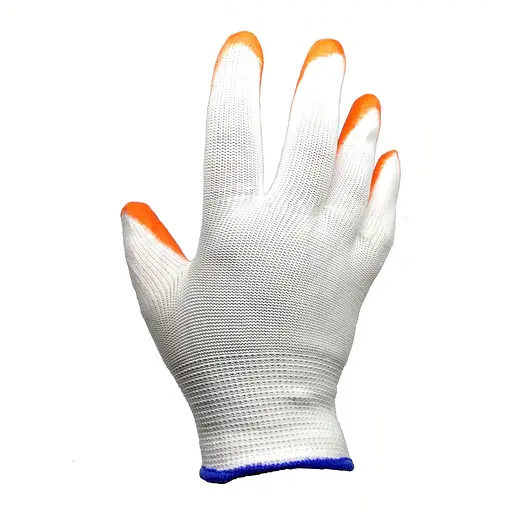 Перчатки рабочие строительные защитные стрейчевые с латексным покрытием, Yu Xin Оранжевый 87053 - фото 5