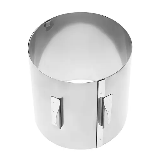 Кондитерське кільце розсувна кругла форма для випікання та формування салатів та тортів 15-30 см 18, Master Class Сірий 83259 - фото 8