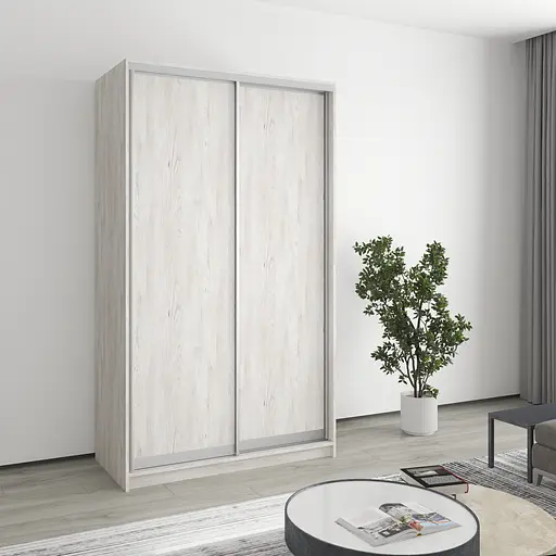 Шкаф-купе двухдверный MebelStar Стандарт AL 2ДСП 120x60x210 см Аляска серый (MBS-2344)