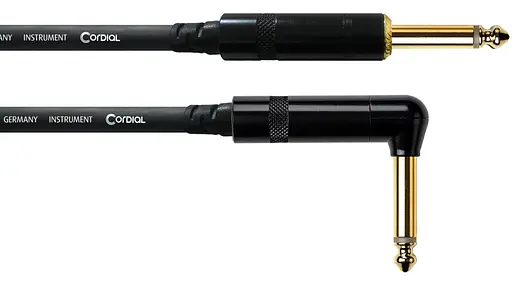 Инструментальный кабель Jack 6,3 - Jack 6,3 угловой Cordial CCI 9 PR - фото 1