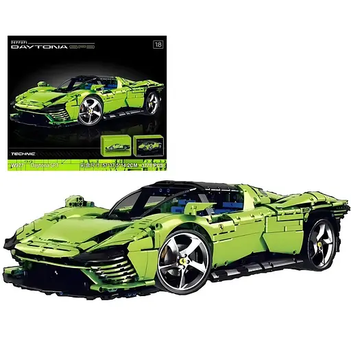 Конструктор Technic Ferrari Daytona SP3 на 3778 деталей 1:8 зелений (SIZ-W977)