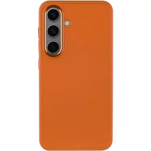 TPU чохол Bonbon Metal Style для Samsung Galaxy S23+ Помаранчевий / Papaya - фото 2