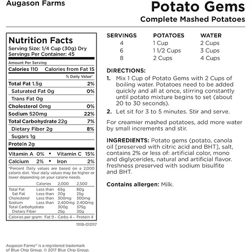 Картофельное пюре Augason Farms с большим сроком годности 10 лет сублимированное, 45 порций - фото 3