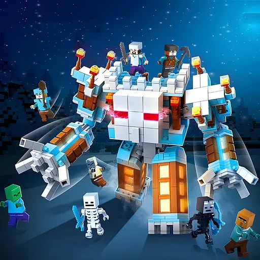 Конструктор Minecraft Cніжний голем з LED-підсвіткою на 866 деталей (6655) - фото 5