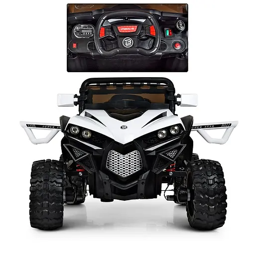 Електромобіль дитячий Bambi Racer M 3804EBLR-1 з USB і MP3 Білий - фото 2