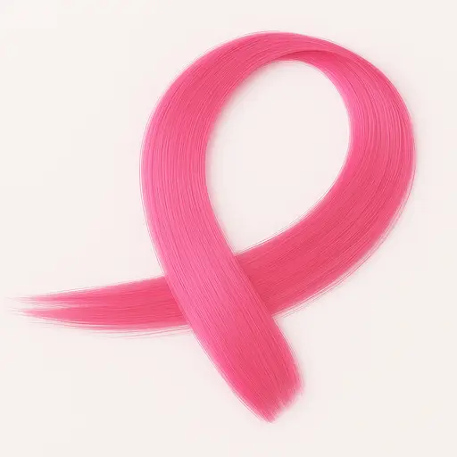 Пасмо прямих термостійких волосків на заколці 60 см Рожевий - фото 1