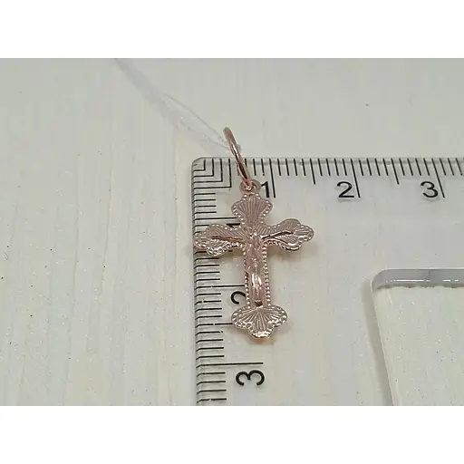 Золотой крестик Golden Time Распятие Христа. П-189 - фото 4