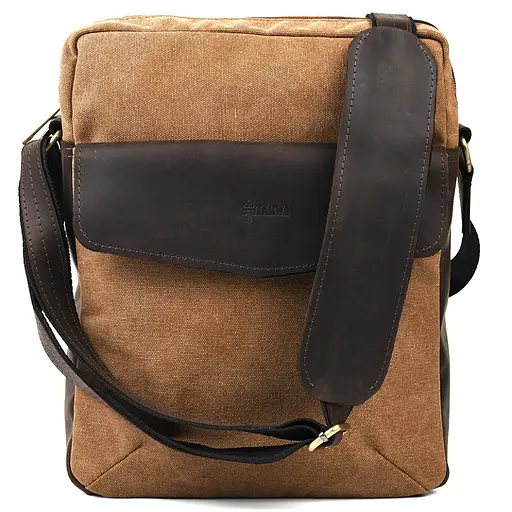 Шкіряна чоловіча сумка через плече TARWA 32х27х8 см nsa0001301 - фото 5