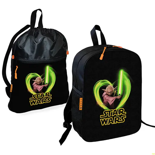 Шкільний рюкзак дитячий Йода Star Wars + Сумка для взуття спортивної форми рюкзак-мішок для хлопчика (01693)