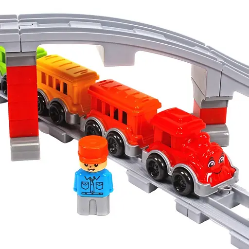 Детский набор конструктора Железная дорога ТехноК 1300TXK 59 деталей - фото 8