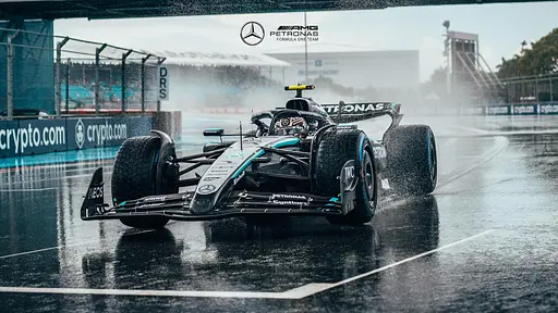 Деревянный пазл F1 Mercedes AMG, А5, Картонная коробка 35 элементов