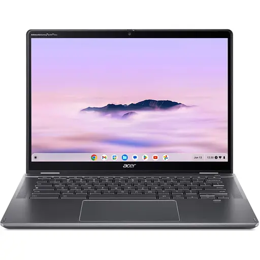 Ноутбук Acer Chromebook Plus Spin 514 CP514-4HN, 14-дюймовый WUXGA IPS сенсорный экран, Intel 5-120U, 8 ГБ, F256 ГБ, UMA, ChromeOS, серый