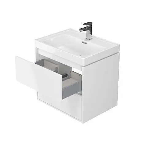 Тумба для умивальника Cersanit Crea підвісна 80 см Білий S924-004 30412 - фото 3