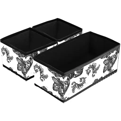 Набор органайзеров Idea Home Anthracite Flowers NP-139 3 шт. (NP-139 ткан. /НАБОР/3шт. Anthracite Flowers) - фото 1