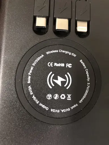 Зовнішній акумулятор на сонячних батареях 30000 mah + 2 ліхтарі - фото 4