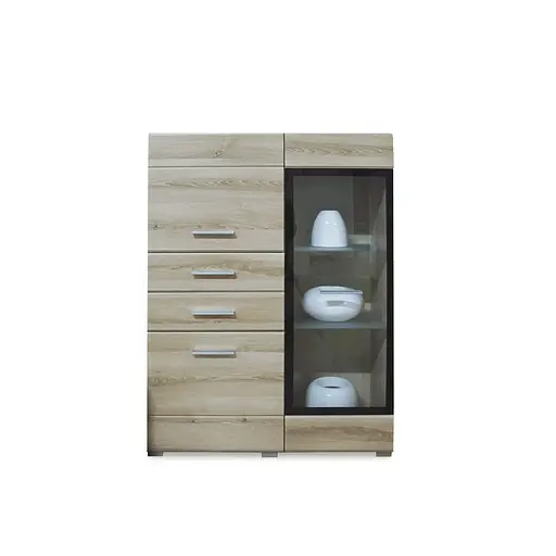 Пенал-витрина Гербор Ушер REG1W2D2S L/P Дуб сонома (GRB-1058) - фото 3