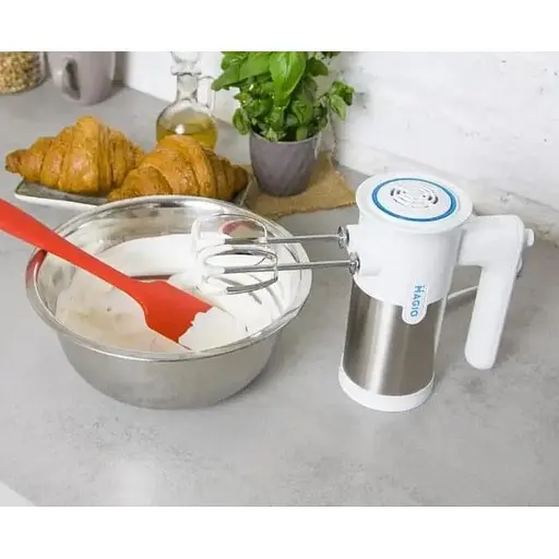 Ручний міксер Magio MG-230 для дому 5 швидкостей 2 насадки білий 300 Вт - фото 7