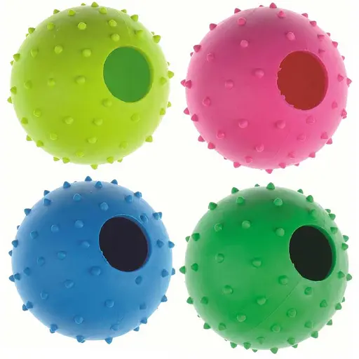 Игрушка для собак Tatrapet Dental Gum мячик резиновый с шипами и отверстием 9.5 см в ассортименте