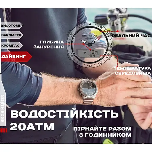 Часы North Edge Gavia 20BAR - фото 13