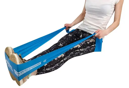 Стрічка-еспандер для спорту та реабілітації Power System PS-4121 Flat Stretch Band Level 1 Blue 5-15 кг (PS_4121_Blue) - фото 3