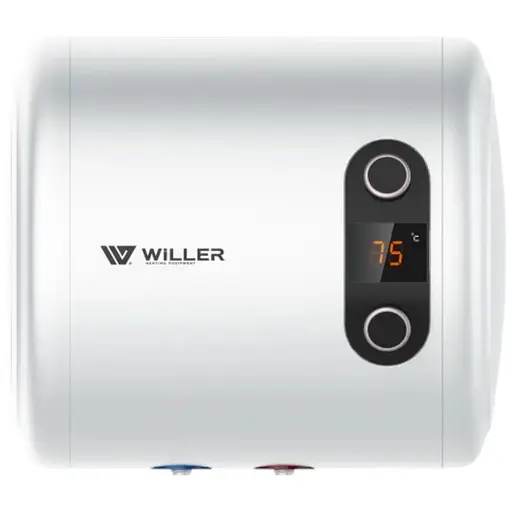 Водонагрівач Willer Horizon, 2 кВт, мокрий ТЕН, 30 л, циліндричний, горизонтальний, білий (EH30RI-Horizon) - фото 1