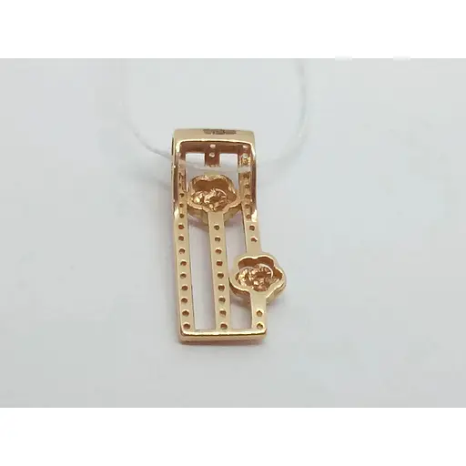 Золотая подвеска Семейные драгоценности с фианитами. 1740385 - фото 3