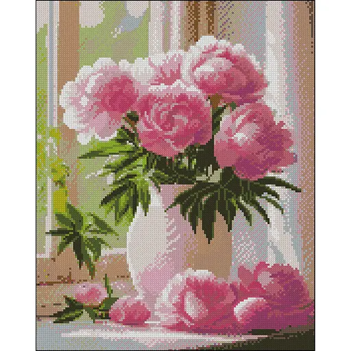 Алмазная мозаика Strateg ПРЕМИУМ Обычная нежность без подрамника размером 40х50 см (ZAV4050-23) - фото 1