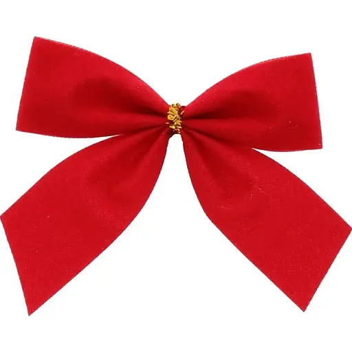 Бант декоративный Chomik текстиль бархат красный 12 шт. (GIF3744)