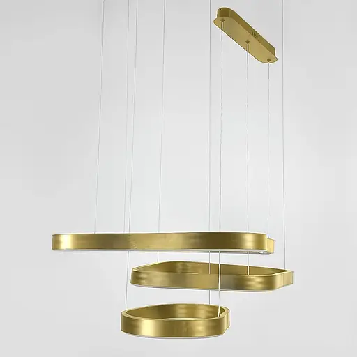 Необычная и эффектная люстра на 3 яруса 62+51+41 см в золотом корпусе Ст. PCL004-800*600*400 PGD Line F - фото 3