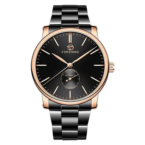 Наручний годинник чоловічий 8214 Black-Cuprum Forsining acs0031364 - фото 1