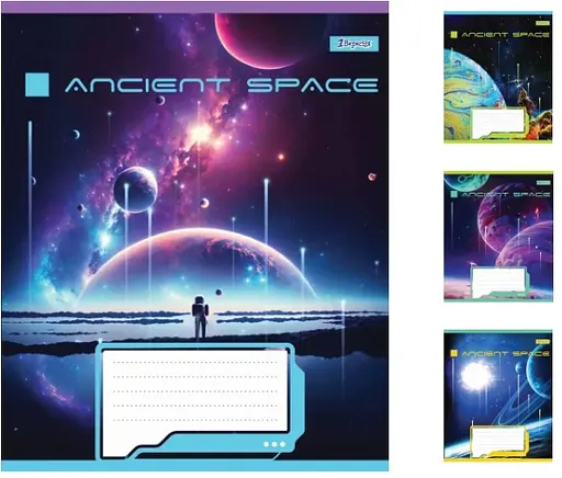 Зошити учнівські 60 аркушів лінія. 1В Ancient space 10 шт. в упаковці