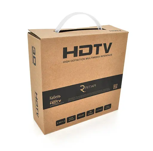 Кабель HDMI Ultra HD 4K 1080p v1.4, Ritar Premium PL348 OD-7.3 мм с фильтром 5 м - фото 2