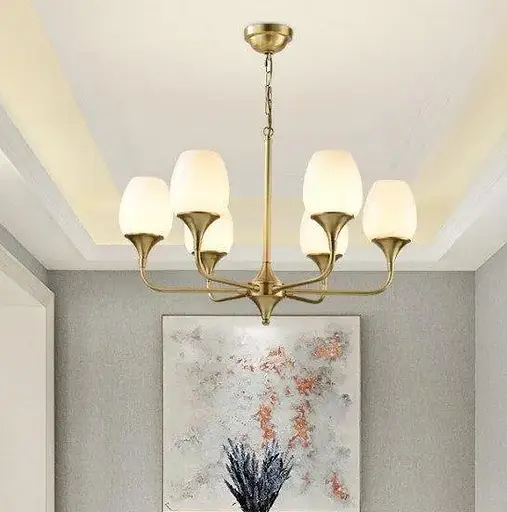 Светодиодная люстра Георгина 5035 (Золотая) на 5 плафонов