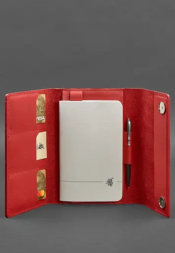 Шкіряний червоний блокнот (Софт-бук) 5.1 для жінок - фото 3