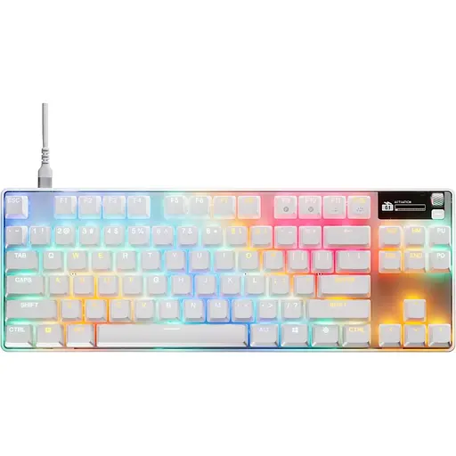 Клавіатура SteelSeries Apex Pro TKL Gen 3 UA HyperMagnetic OmniPoint 3.0 OLED White (64898) - фото 1
