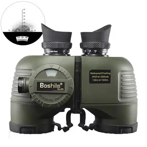 Бинокль Boshile 10х50 Admiral с дальномерной сеткой + компас - фото 4
