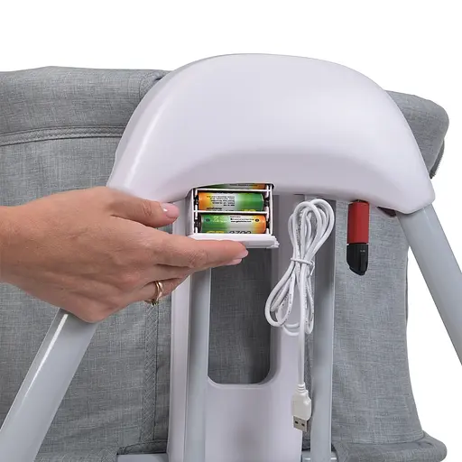 Кроватка-люлька Mastela 8901 с пультом управления серый - фото 6