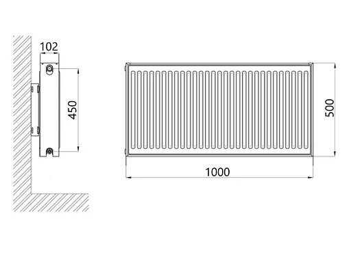 Радіатор сталевий Thermo Alliance IMAS 22 тип 500x1000 мм нижнє підключення (TAI225001000V) - фото 2