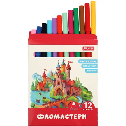 Фломастери 1 Вересня Classic 12 кольорів (650593) - фото 2