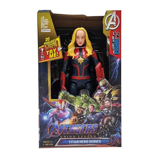 Игровая фигурка Marvel Bambi 99106 со светом и звуком Капитан Марвел