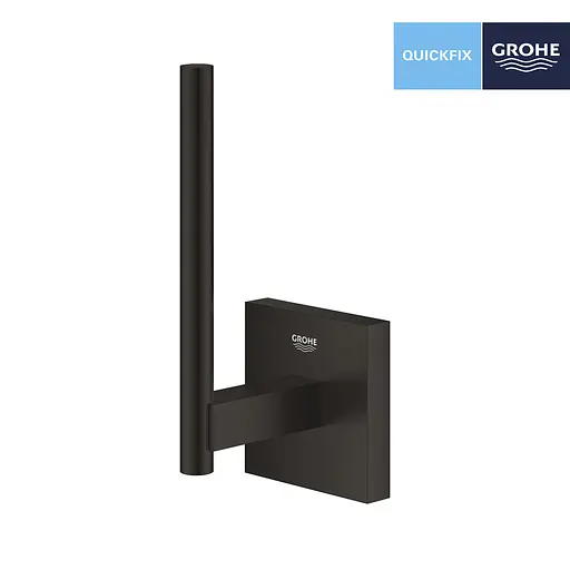 Тримач запасного рулону туалетного паперу Grohe QuickFix Start Cube 409792430 Чорний матовий - фото 3