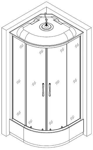 Душовий бокс BRAVO BARYCZ L90GBS (L90B) - фото 8