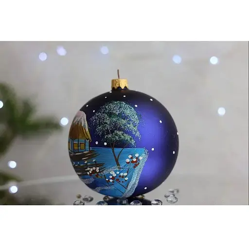 Ялинкова прикраса Санта Шоп Зимова хата скло (4820001112764) - фото 3