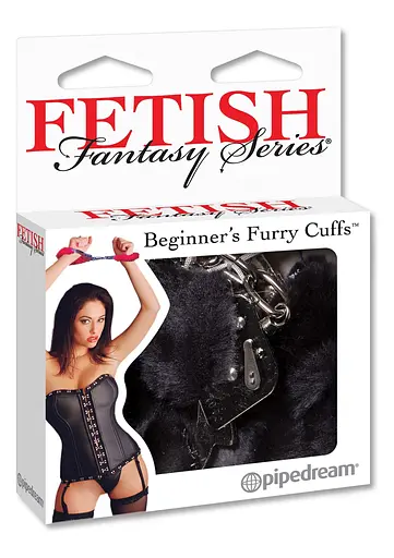 Наручники Pipedream Fetish Fantasy Beginner's Furry Cuffs чорний - фото 4