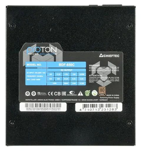 Блок питания Chieftec Proton 650W (BDF-650C) Б/у - фото 2