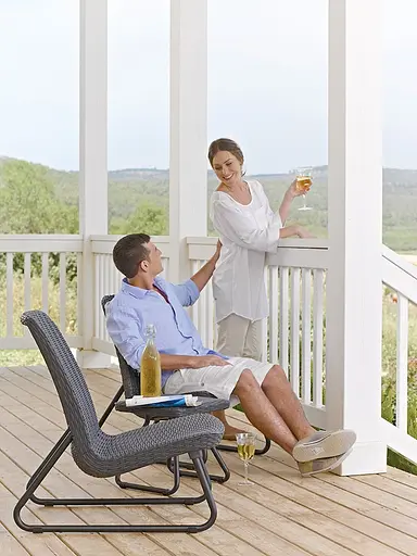 Комплект садовой мебели Keter Rio Patio Set графит - фото 3